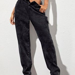 Shein Snow Wash Baggy Jeans